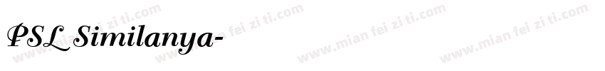 PSL Similanya字体转换